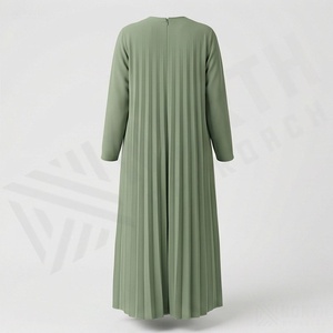 Traje plisado Abaya para damas, nuevo diseño, color personalizado para damas, ropa islámica modesta al por mayor, artículo de moda de alta calidad. - Product Image 2