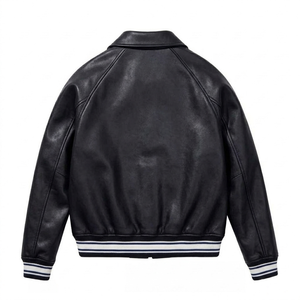 Wholesale men varsity <b>leather</b> <b>Jackets</b> OEM Custom Logo <b>Long</b> Sleeves Casual Bomber <b>Jacket</b> breathable eco-friendly <b>jacket</b> for men - Product Image 5