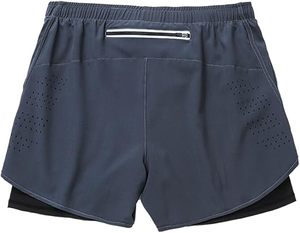 Custom Logo Men's Double <b>Layer</b> Blank Sports Athletic Workout Running Gym Shorts With Liner Breathable 2 In 1 Activewear Shorts - Product Image 4