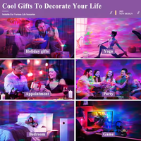 Lampes murales intelligentes à LED pour astronaute Projecteur d'étoiles Lampes murales BT Haut-parleur Contrôle tactile Veilleuses pour DJ Laser Parties