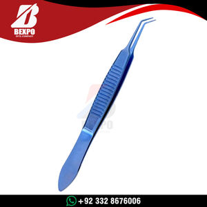 Pinzas de Sutura Anguladas McPherson Premium de Acero Inoxidable, Herramienta Oftálmica para Micro Suturas, Instrumentos Quirúrgicos con Certificación CE ISO - Product Image 3