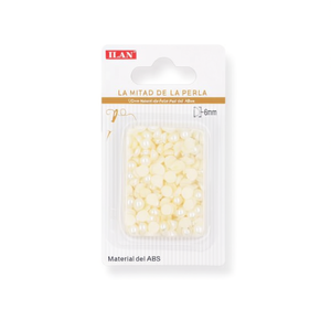 Mezza perla Ilan da 6 mm in materiale ABS per decorazioni di abbigliamento - Product Image 1