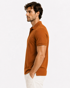 Men's Solid Formal Knitted 100% Cotton Short Sleeve <b>Collared</b> <b>T</b> <b>Shirts</b> Golf Tee - Product Image 3