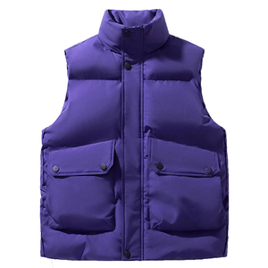 Men Windproof Puffer Vest Winter Sleeveless Jacket Quilted Warm Body <b>Warmer</b> Outdoor Casual Wear OEM Custom Logo Supplier - Product Image 1