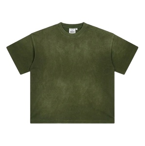 T-shirts unisexes surdimensionnés en coton 100% lourd (280 g/m²) pour streetwear, personnalisables, vierges, teints, respirants, vente en gros - Product Image 1