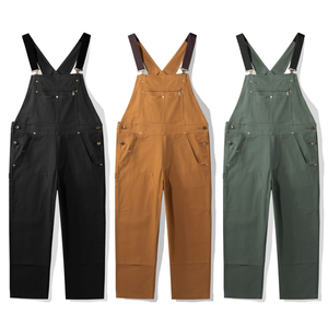 Salopette en jean personnalisée, style vintage délavé, décontractée, streetwear, utilitaire, durable, pour homme, vente en gros - Product Image 6