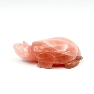 Natural Rose Quartz Tortoise Carving Pink Quartz Turtle Healing Crystal For Reiki Feng Shui Decor Wholesale - Product Image 1