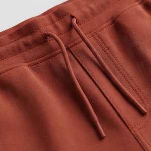 Men's Rust <b>Red</b> Full Zip Tracksuit Solid Color Stand Collar Casual Sportswear With Side Pockets Breathable Polyester <b>Material</b> - Product Image 5