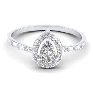 Bague halo en argent sterling 925 certifiée GRA avec moissanite, fabriquée par REYES, pour femme, cadeau d'anniversaire idéal, bijoux raffinés - Product Image 5