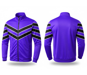 Chaqueta con Cierre de Poliéster Resistente para Uso en Exteriores y Gimnasio, Cálida, Transpirable y de Secado Rápido |   Tallas Hombre Mujer Juvenil |   Chaqueta de Entrenamiento - Product Image 2