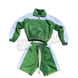 ชุดเซ็ตเสื้อฮู้ดซิปและกางเกงขาสั้นผู้ชายแบบ OEM สั่งทำได้ ขายดี คุณภาพสูง ผลิตจากไนลอน กันลม รุ่นใหม่ล่าสุด - Product Image 4