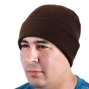 blank Rib Knit Beanie <b>Hat</b> <b>Winter</b> Cuffed Cap Unisex Soft Warm Stretch Plain Skull Cap Custom Logo <b>Hat</b> - Product Image 4