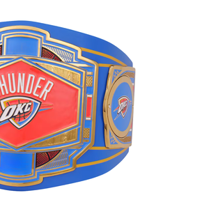 เข็มขัดแชมป์ OKC Thunder พร้อมดีไซน์แบบกำหนดเองและโลโก้ทีมแบบโดดเด่น รุ่นสะสมสำหรับนักกีฬาโดยเฉพาะ - Product Image 4