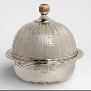 Olla Decorativa de Metal con Tapa de Acero Inoxidable, 20 cm de Diámetro, 24 cm, 5 L, para Servir Comida en Hoteles, Restaurantes y Servicios de Catering - Product Image 2
