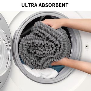 Tapis de bain en chenille super absorbant et doux, antidérapant, lavable en machine - Product Image 6