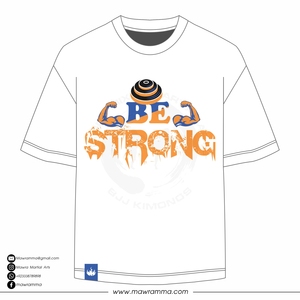 Camiseta Deportiva Personalizada para Hombre, Camiseta de Algodón Blanca para Gimnasio, Ropa de Entrenamiento de Fisicoculturismo, Camiseta de Manga Corta con Estampado Gráfico Be Strong - Product Image 5