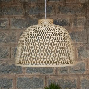 Elegante Lámpara Colgante de Bambú, Tejida a Mano con Textura Natural, para Decoración de Cafés, Restaurantes y Hogares - Product Image 3
