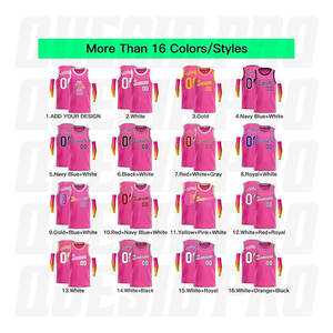 Maillot de basket personnalisé avec nom et numéro, vêtements de sport athlétiques, tissu en maille 100% polyester, sublimation, hauts pour l'entraînement et les matchs - Product Image 3