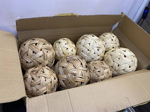 Boule ronde en rotin Vietnam sphère artisanale tissée à la main naturelle pour décor d'arbre de Noël et approvisionnement en gros 99GD - Product Image 6