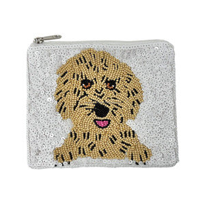 French Bulldog Beaded Zipper Pouch Multicolor Clutch <b>Cute</b> Pet Lover <b>Purse</b> Storage Trendy Eco-Friendly Handmade Fashion Accessory - Product Image 6