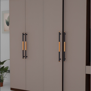 Stainless Steel Long Cabinet Handle Orion Dual Tone Bar Pull <b>Matt</b> <b>Black</b> PVD Rose Gold Gold <b>Black</b> Wardrobe <b>Door</b> Hardware - Product Image 1