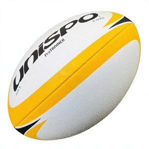 Pelotas de rugby promocionales hechas de caucho sintético con agarre con granos, cosidas completamente a mano y equipadas con vejiga - Product Image 1