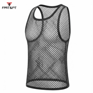 Factory Price Breathable Quick Dry Eco-Friendly Plain Dyed Men Sports <b>Mesh</b> Sleeveless Tank <b>Top</b> Summer - Product Image 5