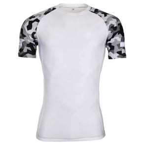 Rash Guard for Men Short <b>Sleeve</b> MMA Boxing Martial Art Wrestling Grappling Muay Thai Training <b>Base</b> <b>Layer</b> Swimming Surf Rashguard - Product Image 5
