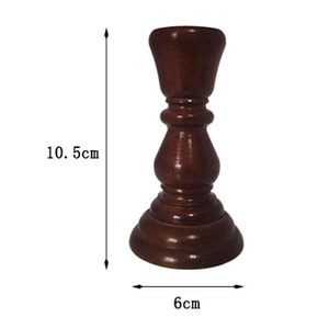 Handcrafted Wooden Candle Holder Decorative Pillar Candle Stand <b>Rustic</b> Home Decor <b>Table</b> Centerpiece - Product Image 2