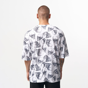Men's Oversized <b>Black</b> Cotton <b>T</b>-<b>Shirt</b> Short Sleeve O-Neck Casual Jersey Plain Dyed Solid Color Fit Regular Style - Product Image 2