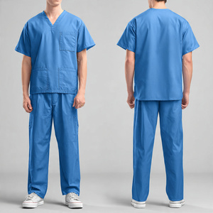 Tenue médicale en coton tricoté la plus vendue pour infirmières avec poches – Ensemble de blouses personnalisable - Product Image 2