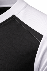 Conjunto de Uniforme de Fútbol Personalizado en Blanco y Negro para Hombre, Camiseta y Pantalones Cortos de Fútbol, Secado Rápido, Transpirable, 100% Poliéster, OEM, ODM - Product Image 5