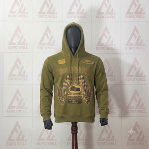Sweat à capuche surdimensionné pour homme avec impression graphique personnalisée et lettrage en mousse, fabricant de sweats à capuche streetwear en molleton mélangé épais de haute qualité - Product Image 4