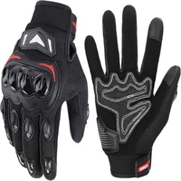Gants de moto en cuir imperméables pour la protection hivernale, gants de course pour moto, gants de moto en cuir pour la conduite