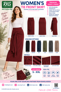 Empire Waist <b>Wrap</b> <b>Skirt</b> Women Solid Color Slit Detail Mid-Calf Casual Elegant Knitted Cotton Pencil <b>Skirt</b> Summer Wear - Product Image 3
