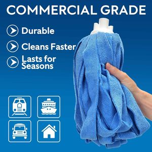 Serpillère professionnelle en coton à code couleur, robuste, pour nettoyage humide et sec, durable, réutilisable, pour usage commercial et professionnel, vente en gros - Product Image 2