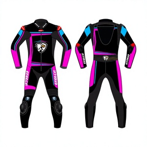 Traje de Motociclismo Personalizado para Hombre, Diseño a Medida, Cuero Vacuno/Canguro, Mono de Una Pieza, Traje de Piloto, OEM, con Protección CE - Product Image 1