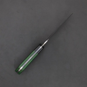 Couteau utilitaire A&M ENTERPRISES Premium en acier Damas, manche vert droit, étui en cuir, pour survie et camping professionnels - Product Image 4