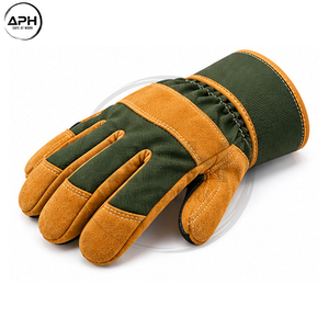 Gants de travail professionnels à doigts entiers, paume renforcée, pouce réglable, poignet ajustable, gants de travail en cuir personnalisés pour atelier - Product Image 2