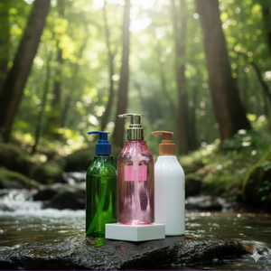 ขวดพลาสติกทรงแบนสำหรับเจลอาบน้ำ แชมพู โลชั่น ขนาด 100 มล. ยี่ห้อ Pavico Vietnam Custom Label พร้อมฝาปิด สำหรับสบู่เหลวในห้องน้ำ และน้ำยาทำความสะอาดผิวหน้า - Product Image 1