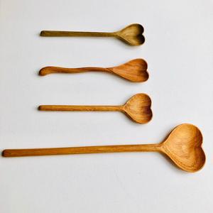 Cuillère à thé en bois naturel, finition lisse, cuillère à café et à sucre réutilisable, ustensile de cuisine pour la maison - Product Image 6