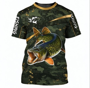 Chemise de pêche pour homme, imprimé camouflage, sublimation, séchage rapide, UPF 50, vêtements de plein air - Product Image 6