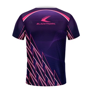 Jersey Deportivo Sublimado Personalizado para Hombre con Cuello en V, Color Morado y Rosa, de Secado Rápido - Product Image 2