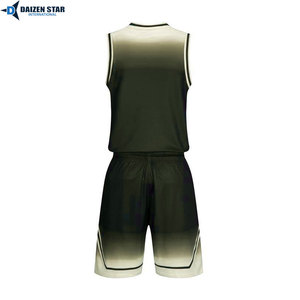 Custom Basketball Jersey Set Black Gradient V-Neck Sleeveless Moisture Wicking Polyester Unisex Adult All Seasons - Product Image 3