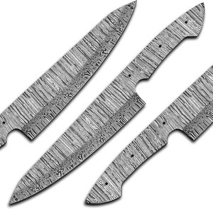Cuchillo de Cocina Profesional de Acero de Damasco Forjado a Mano, Hoja Entera, 12.5 Pulgadas de Longitud Total, Disponible para DIY, OEM, ODM, Bajo Costo - Product Image 1