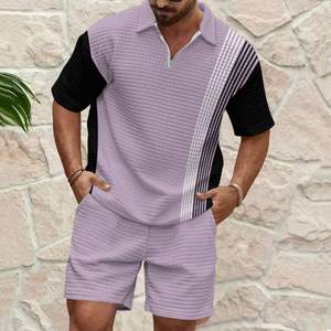 Luxury Mens <b>Polo</b> <b>Shirt</b> and Shorts Set High Quality Breathable Fabric Sportswear Gym Workout Training Running Outfit - Product Image 5