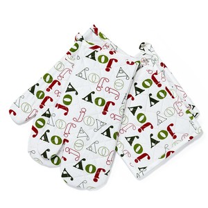 Gants de cuisine et maniques en coton 100% tissé, style moderne, résistants à la chaleur, imperméables, lavables au lave-vaisselle, imprimés numériquement, pour la cuisine - Product Image 4