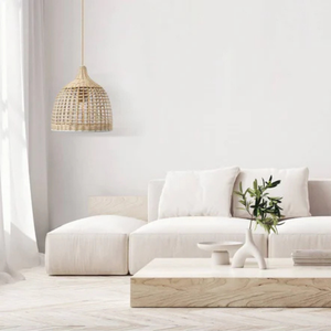 Lámpara de Techo Moderna de Ratán con Diseño de Cúpula para Restaurantes, Hoteles e Iluminación Interior Residencial - Product Image 1