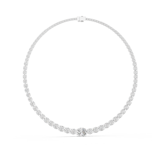 Vente en gros de nouvelle chaîne de bijoux de mode collier double zircon en argent 925 pour femmes - Product Image 4