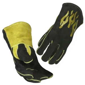 Breathable Cowhide Split Leather Safety <b>Gloves</b> Heat Resistant and Puncture Proof Hand Protection for Welding Animal Handling - Product Image 4